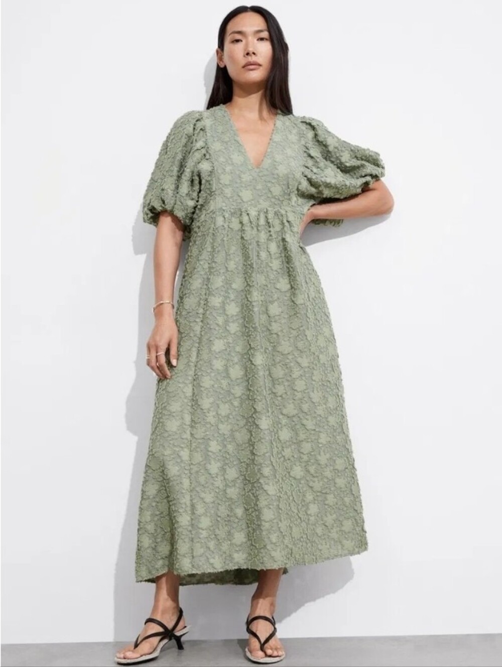 &Other Stories puff sleeve maxi dress